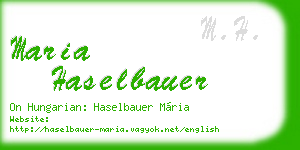 maria haselbauer business card